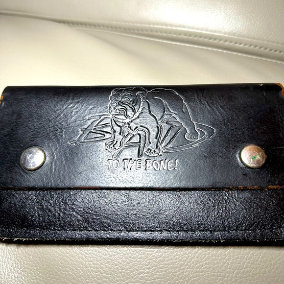 Bulldog Vintage Leather Biker Wallet "Bad to the Bone" - Great Condition - Picture 7 of 8